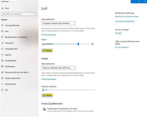 Inget ljud på datorn hp windows 10